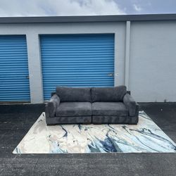Gray Corduroy Sofa Delivery Available 