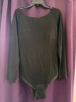 TA3 Boatneck Bodysuit Shapeware Black XL Long Sleeve