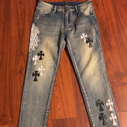 chrome hearts levi jeans