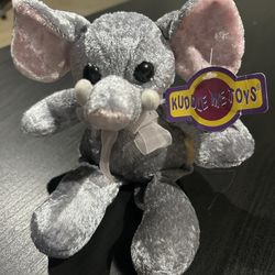 Call Me Toys, Plush Elephant With Tags 9 Inches Tall