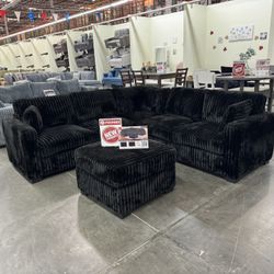 New Black Sectional 