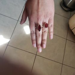 Ruby In Silver Ring..
