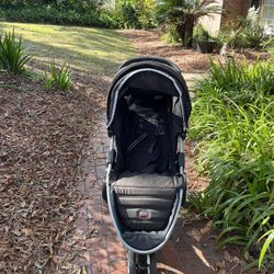 Britax B-Agile Lightweight Stroller, Black - One Hand Fold, Large UPF50+ Canopy, All Wheel Suspension