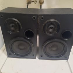 Pair of Black  Bose Interaudio 2000 Bookshelf Speakers 4-8 Ohms  10-90 Watts