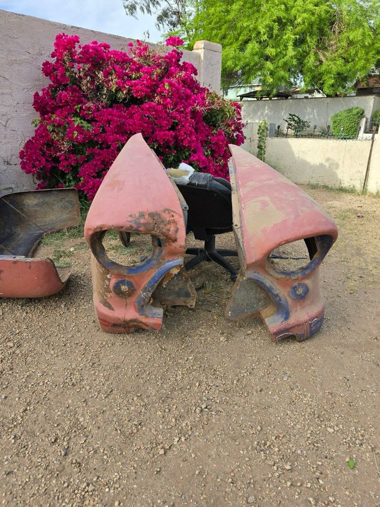 1956 Or 57 Chevy Truck Front Fenders And Badges