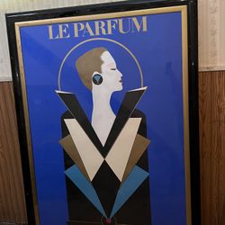 FINAL CHANCE!! Leaving 2/20 1984 Massive!!  Razzia ‘LE PARFUM’ Original Vintage Framed Poster 