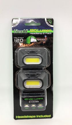 LitezAll headlamp 2 pack 120 Lumens