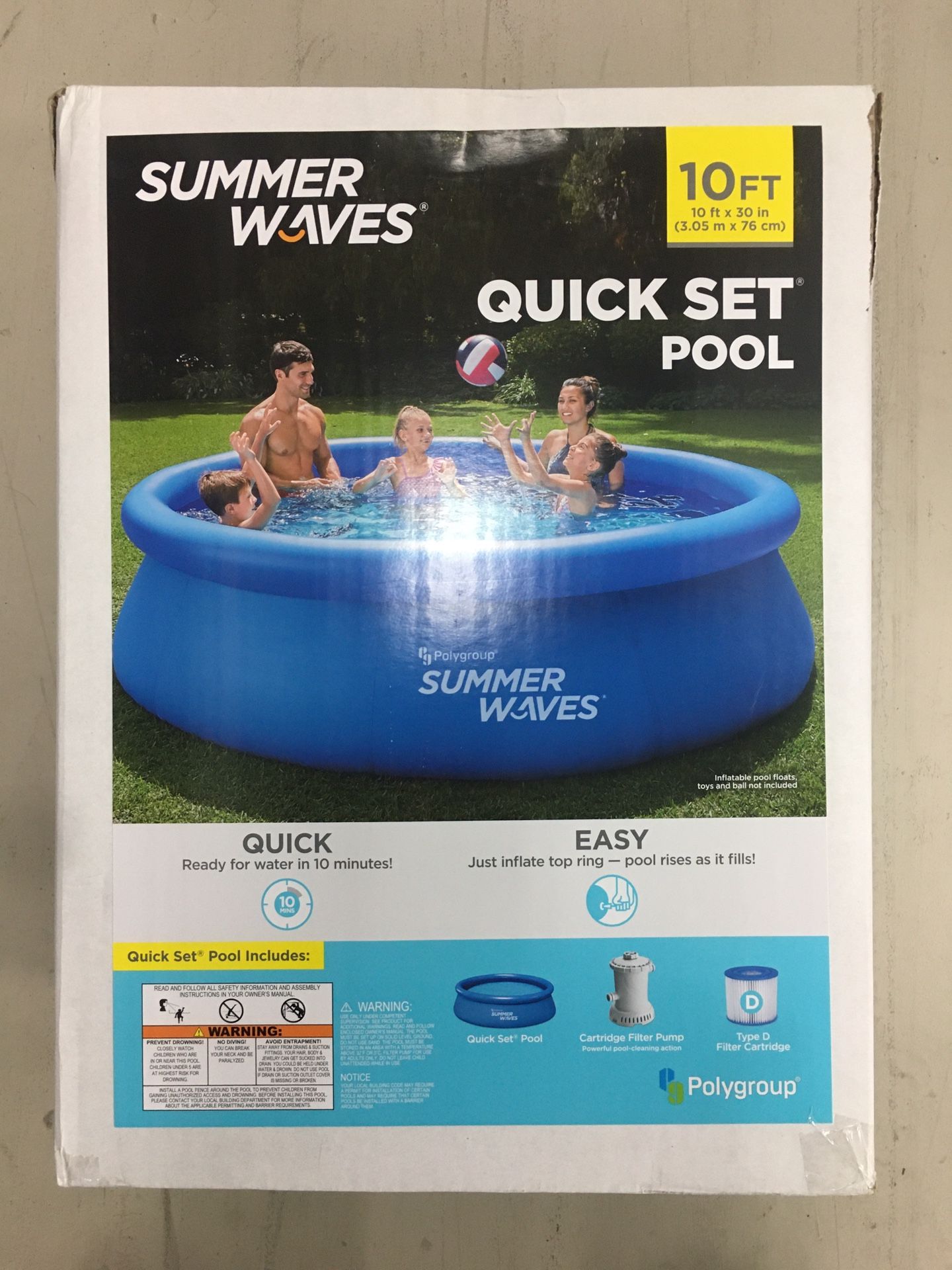Summer Waves Quickset Pool 10ft
