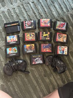 Lot Of Sega Genesis Games And Controllers - Tested And Working Well!