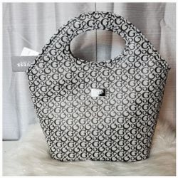 GUESS black/grey lunch insulated tote bag

