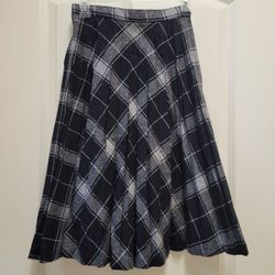 Vintage Wool Blend Pleated Skirt