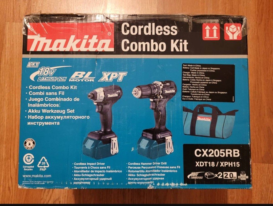 New Makita 18v Subcompact Hammer Drill &Impact Driver Kit $200 Firm. Pickup Only