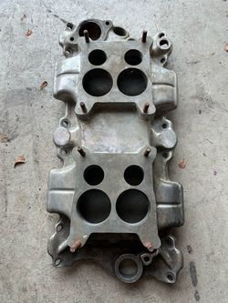 Chevy aluminum dual quad manifold 5603