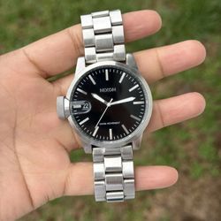 Nixon The Chronicle SS Magnified 100M Stainless Steel Swiss Movement Mens watch