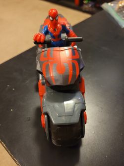 Imagine ex spiderman motorcycle comes with man on