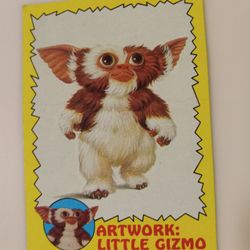 1984 Gremlins card  "ARTWORK:  LITTLE GIZMO"-ONLY $10 OBO