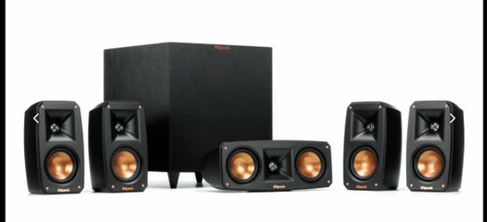 Klipsch Reference Theater Pack 5.1 Channel Surround Sound System + speaker covers