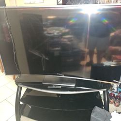 samsung 65in curved smart tv and stand