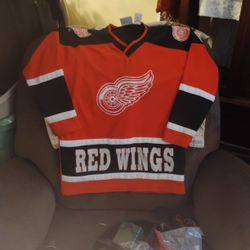 Vintage Detroit Red Wings youth hockey jersey