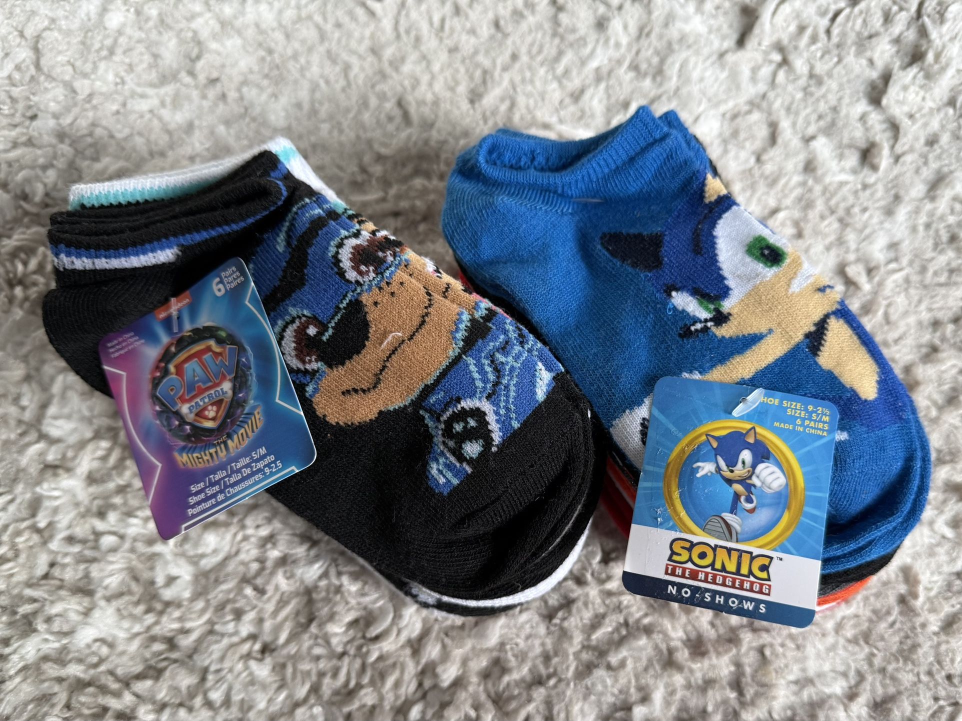 Paw Patrol & Sonic Kids Socks