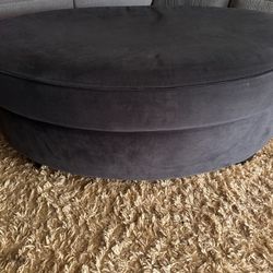 Gray  Ottoman 
