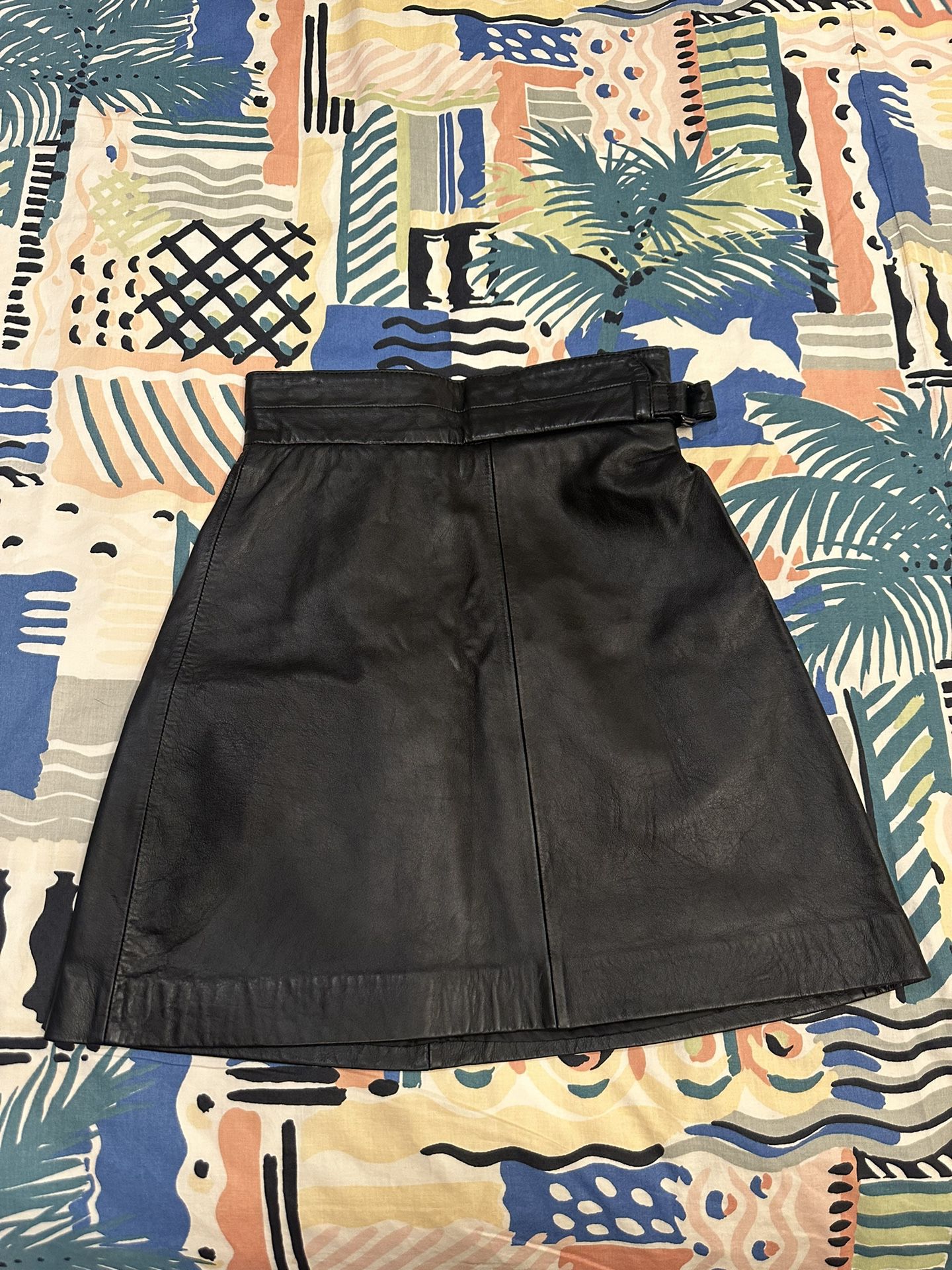 Designer Leather Skirt