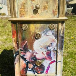 Custom Refinished Rustic Table With Drawers