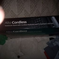 Alto Cordless Notebook Stand,With Cordless Keyboard,An Convenience Usb Hub