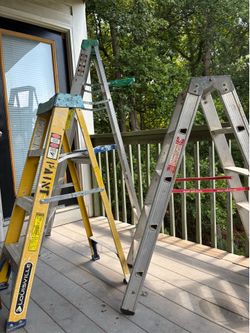 3 Ladders 2 Louisville and 1 Euroline paint ladders
