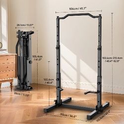 Pull up and dip bar, collapsable for easy storage