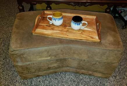 Ottoman oversized microfiber with double nailhead has wheels