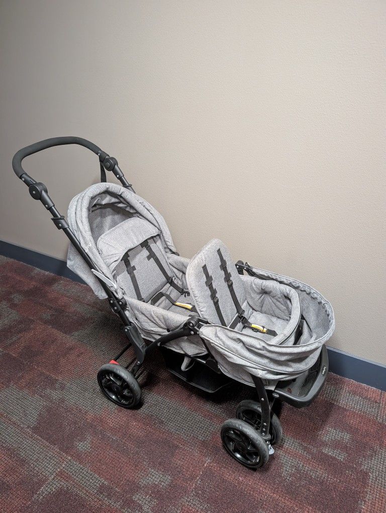 Babyjoy Lightweight Gray Double Stroller