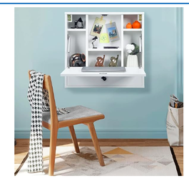 white/floating desk