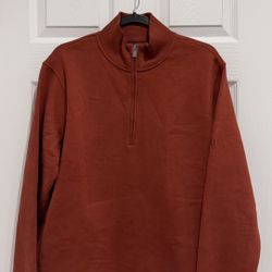 Vuori Seaside Half Zip  New Style #V2076 Size Small color Spiced Apple