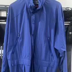 LL Bean Ski/ Windbreaker Blue Jacket in Men’s L