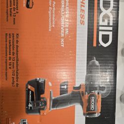 Rigid Drill W/battery And Case