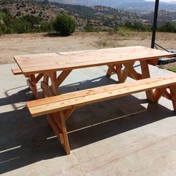 Picnic Tables And Garden Decorative Items. 