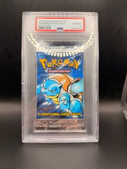 1999 Pokemon base set unlimited thick font blastoise psa 10