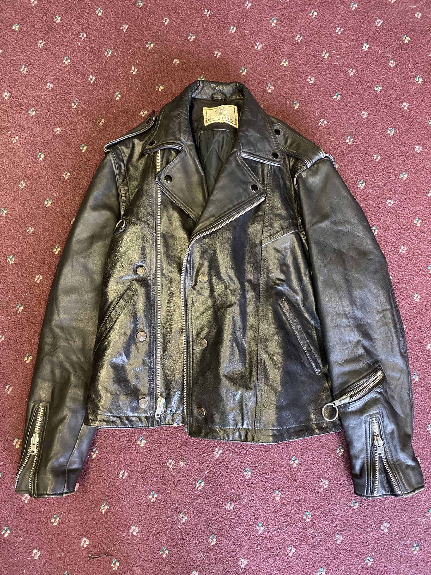 Vintage Euro Leather Biker Jacket