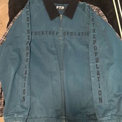 FTP Spell Out Work Jacket (Dark Teal) XL 