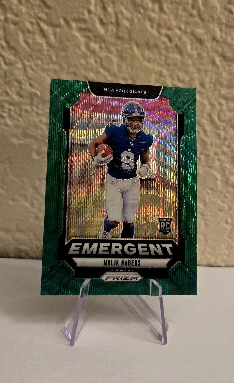 2024 Panini Prizm - Emergent Green Wave Prizm #6 Malik Nabers (RC)