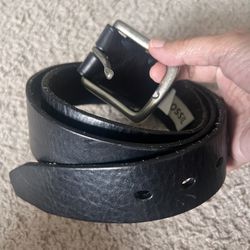 Fossil Genuine Leather Black Belt 38