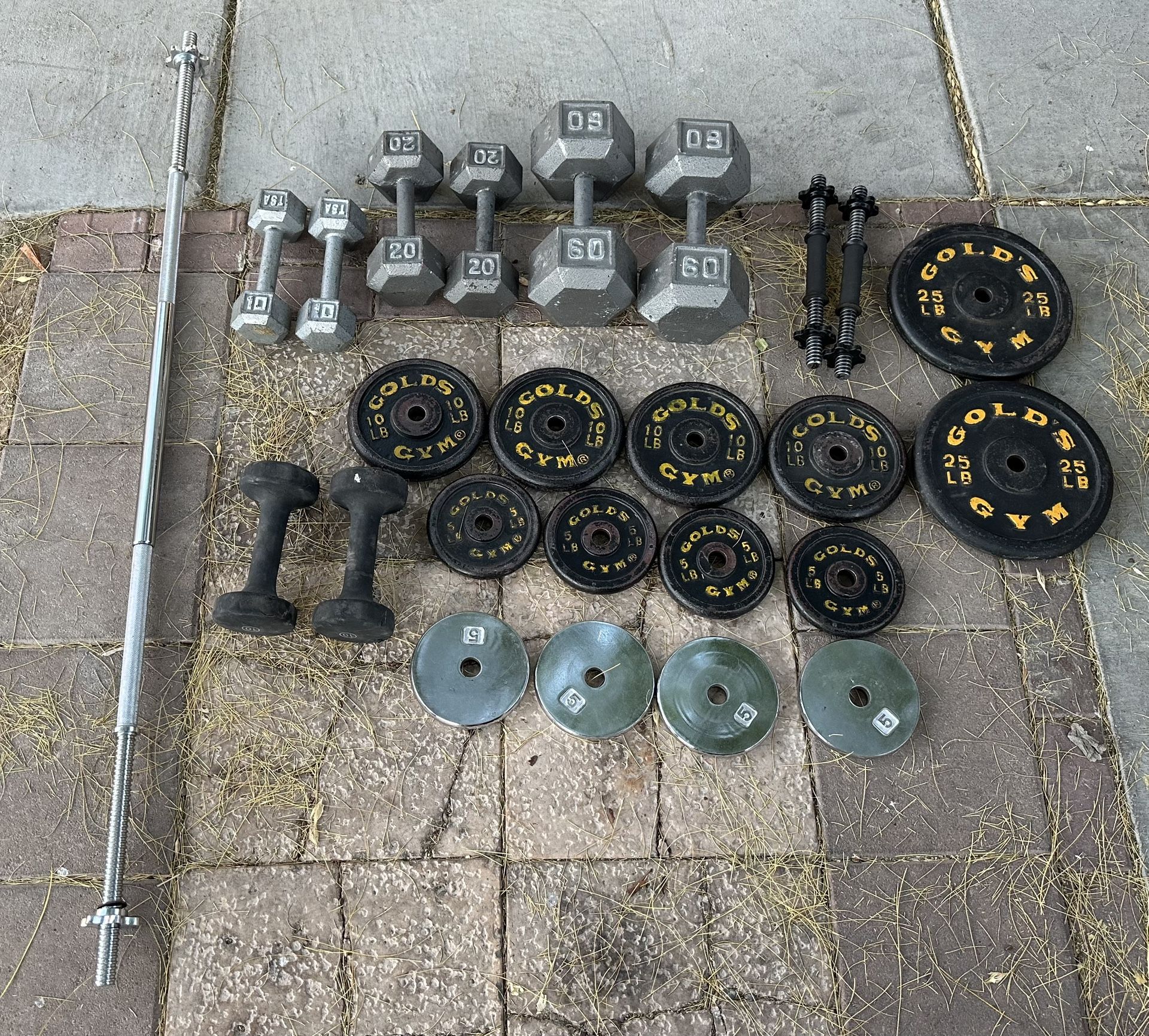 Mixed Weights Dumbbells and Plates