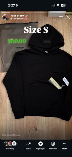 Essentials Hoodie Black