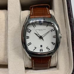 Men’s Kenneth Cole New York Watch Brown Leather Band