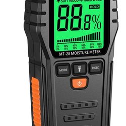Pinless Moisture Meter  Digital Moisture Meters for Wood Lumber Moisture Detector for Firewood Concrete Come with 9v Battery and Carry Bag (MT