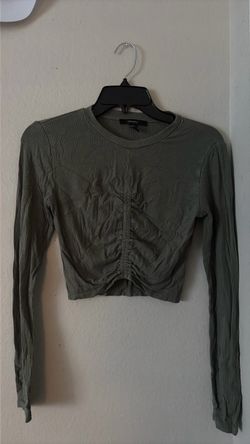 Forever 21 Ruched Ribbed Crop Top