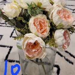 Artificial Flowers With Vase