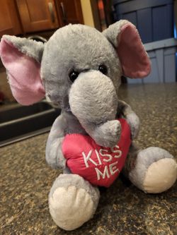Valentines plush elephant stuffie
