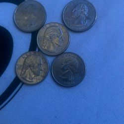 5 Washington Mint Error Quarters 